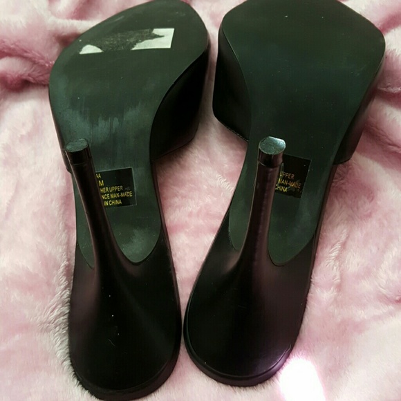 Steve Madden black slip on heels - Picture 4 of 4