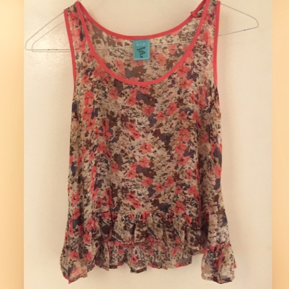 H.I.P. Pink Floral Tank Top, XS