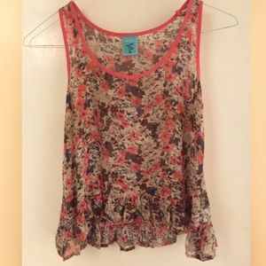 H.I.P. Pink Floral Tank Top, XS