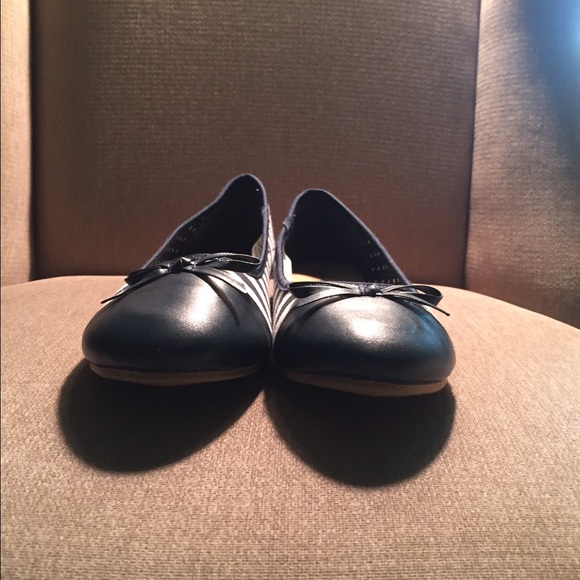 Charming Charlie Blue Striped Flats