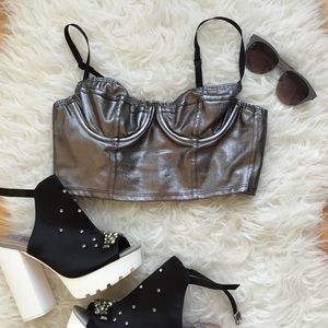 American Apparel Metallic Bustier