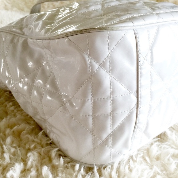 Dior White Quilted Tote - Picture 3 of 5