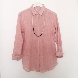 Uniqlo Linen Pin Stripe Shirt