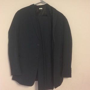 Three Piece navy blue pinstripe Calvin Klein suit