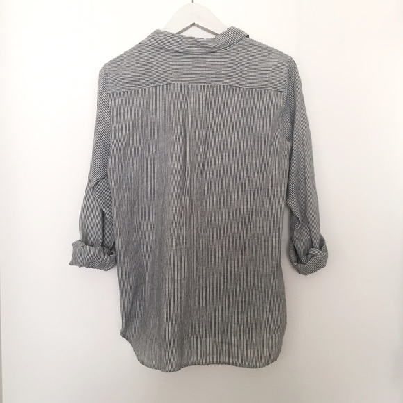 Uniqlo Linen Pin Stripe Shirt - Picture 3 of 3