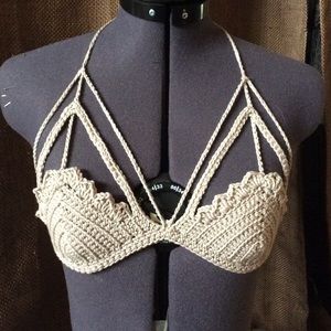 Sample sale! Crochet strappy bra bralette