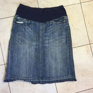 Maternity jeans skirt
