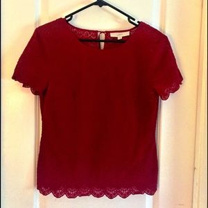 Loft red blouse