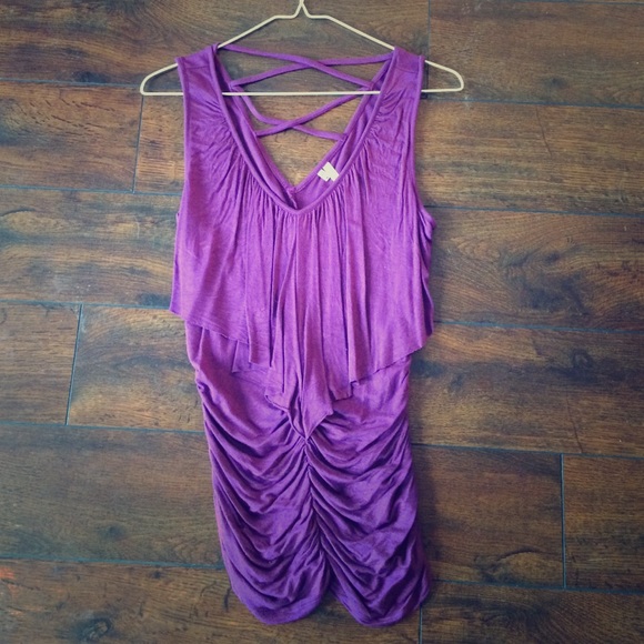 Ruffle Tank with Open Strappy Back