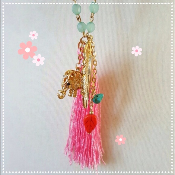 Jewelry - ❗️FINAL❗️Elephant Tassel Necklace
