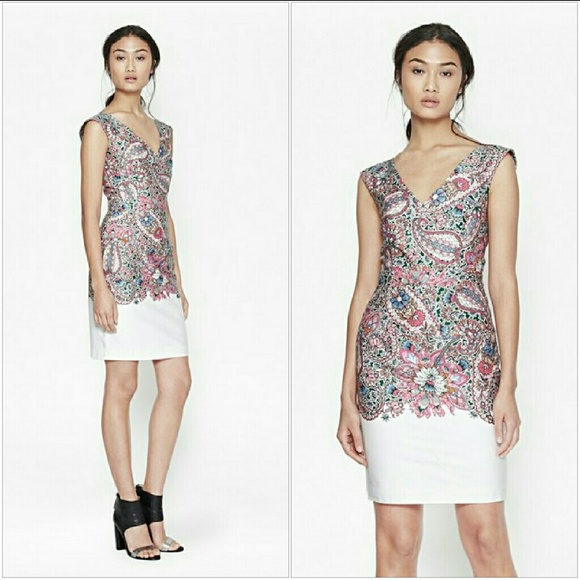 ▪ nwt ▪ sundown border fitted dress