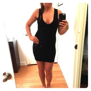 Black low cut dress