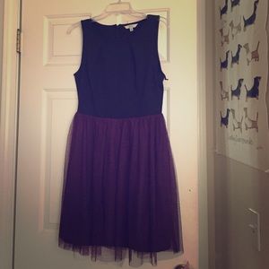 Black and purple party dress