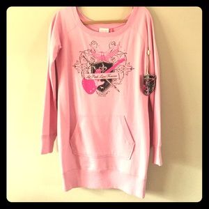 Pink Victoria's Secret Long Sweatshirt