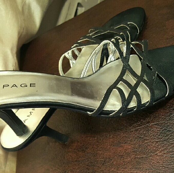 Rampage black sparkle heels