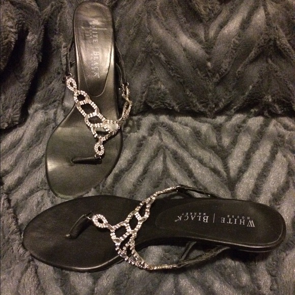 Fancy flip flops! With diamonds - all are still on