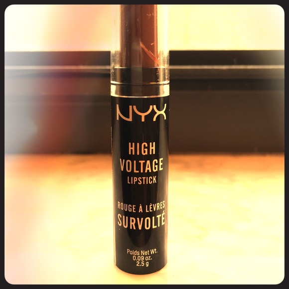 Nyx high voltage lipstick in the color dirty talk.