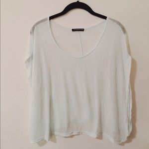 Brandy Melville Light Aqua Flowy Crop Top