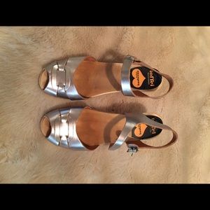 Swedish Hasbeens Peep Toe Super High