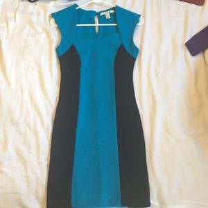 Blue and black bodycon dress Forever 21