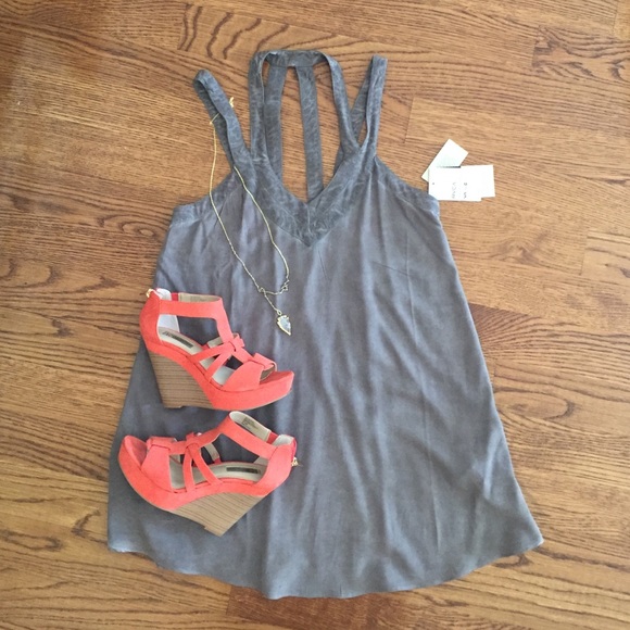 Grey RVCA Tunnel Vision dress - Picture 1 of 4