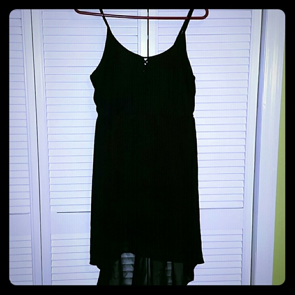 Black high low dress