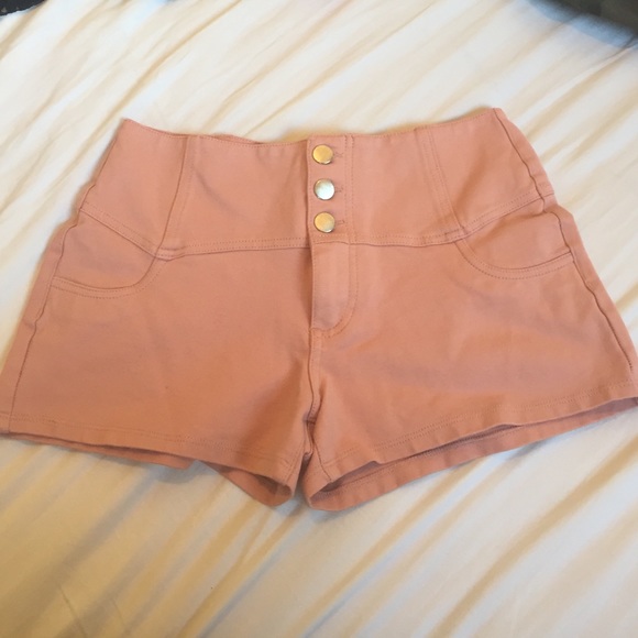 Cute pink high waisted shorts