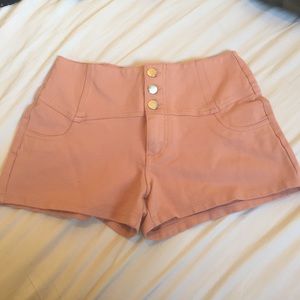 Cute pink high waisted shorts