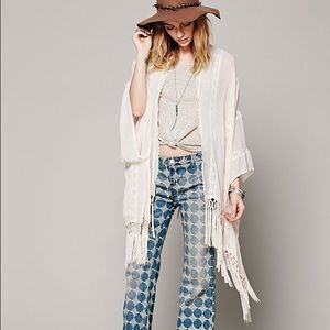 Free People Kimono Rory Lace Ruana
