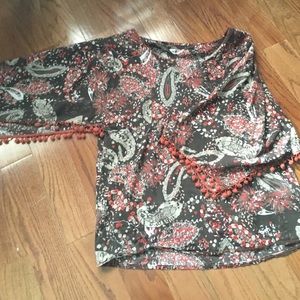 PrAna boho bobbled peasant blouse 4/S