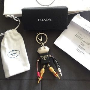 Sale-Super cute! PRADA key charm authentic 100%