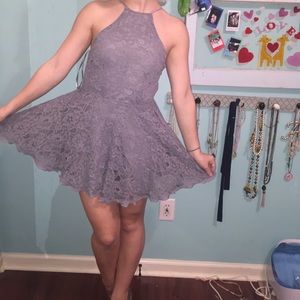 grey lace dress!!!