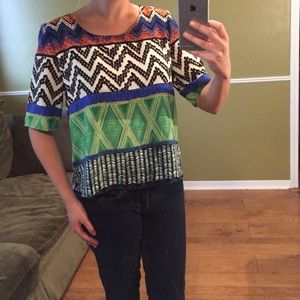 Gianni Bini mixed print top