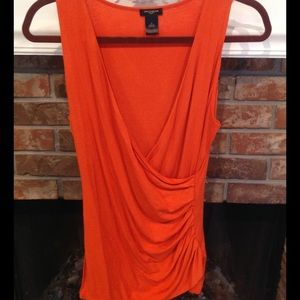 Ann Taylor Orange Sleeveless Top Sz M