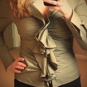 Moda International Tops - Express fitted ruffle blouse Moda International Tops - Express fitted ruffle blouse