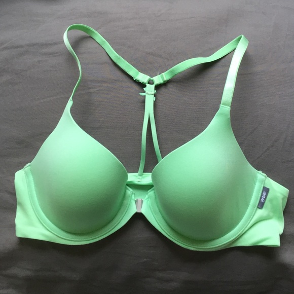 Light/Mint Green Front Clasp Racerback Bra