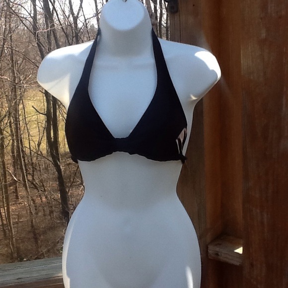 Black triangle bikini top
