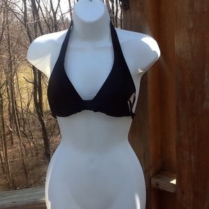 Black triangle bikini top