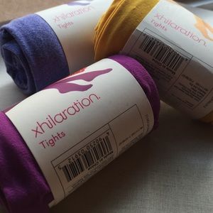 Colorful tights! Purple, mustard & heathered lilac