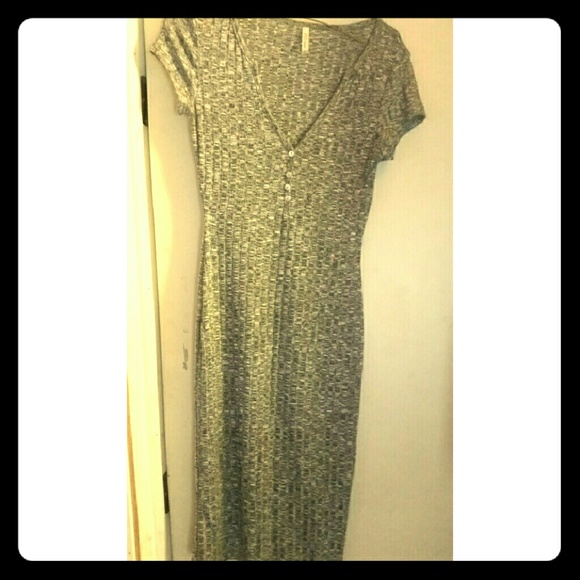 Gray mid knee dress