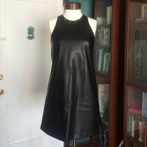 Zara Black Faux Leather Dress
