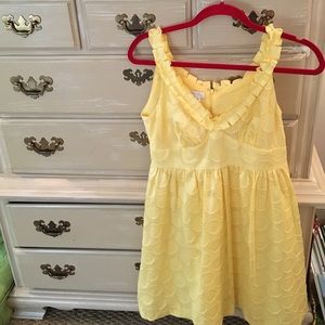 Yellow polka dot dress