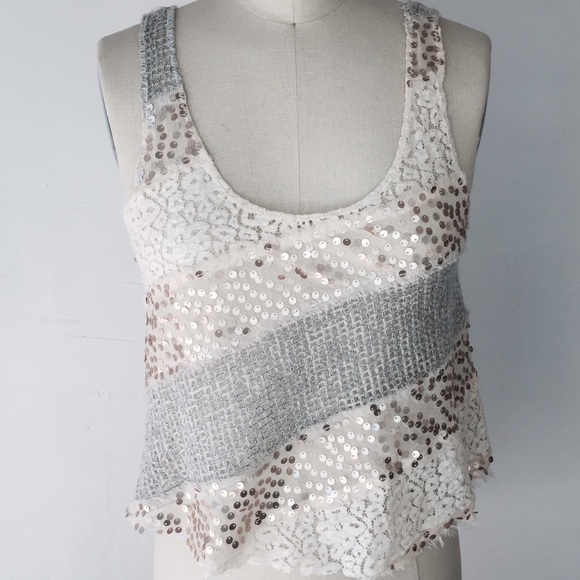 Free People Tops - FREE PEOPLE ivory knit boho top S
