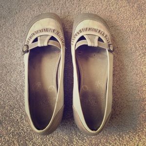 Beige flats