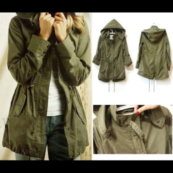 Navy green military jacket