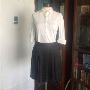 Polka dot pleated skirt