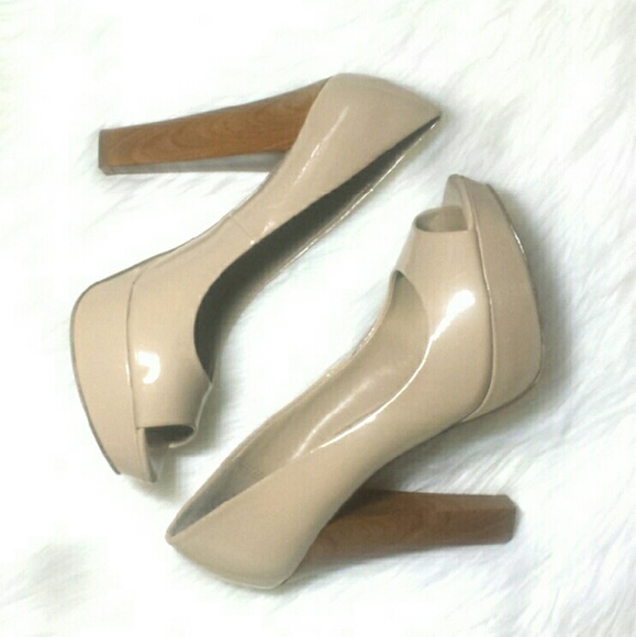 Nude Peep Toe Heels