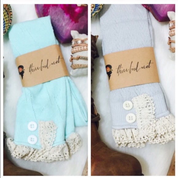 Three Bird Nest Accessories - •LAST BUNDLE• 2 pairs of lace trim knee high socks