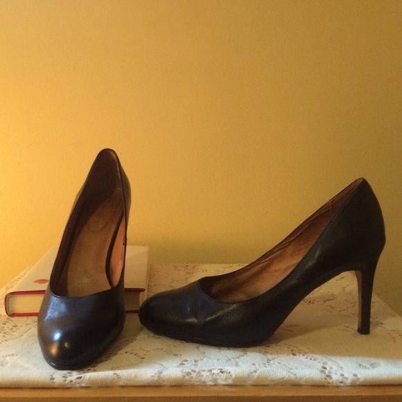 Corso Como Black Leather Heels