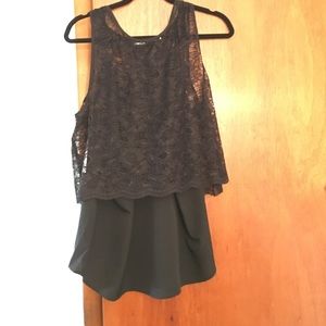 Black lace tank